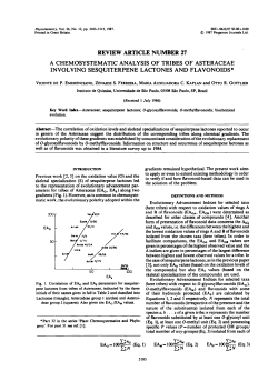 a chemosystematic analysis of tribes of asteraceae - IQ-USP