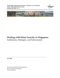 Dealing with Water Scarcity in Singapore