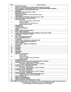 CPE Rulebook - Canine Performance Events