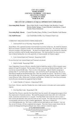 city of lander work session council chambers &ndash; city hall 240 lincoln