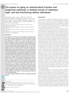 The impact of aging on mitochondrial function and biogenesis