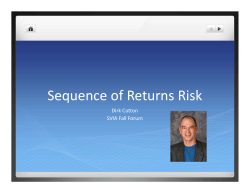 Sequence of Returns Risk