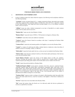 Purchase Order Terms and Conditions