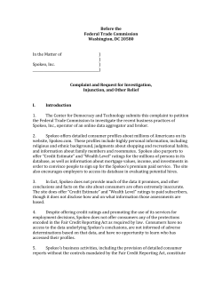 Complaint - Security, Privacy and the Law