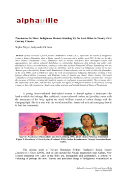 Pocahontas No More - Alphaville: Journal of Film and Screen Media