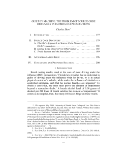 Charles Short - Florida Law Review