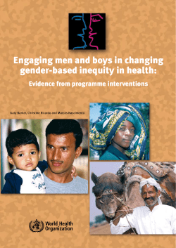 Engaging men and boys in changing gender