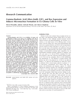 Gamma-linolenic acid alters Ku80, E2F1, and bax expression and