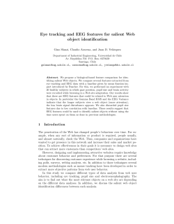 Eye tracking and EEG features for salient Web object identification