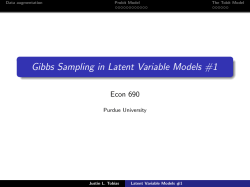 Gibbs Sampling in Latent Variable Models #1
