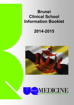 Brunei Clinical School Information Booklet 2014-2015
