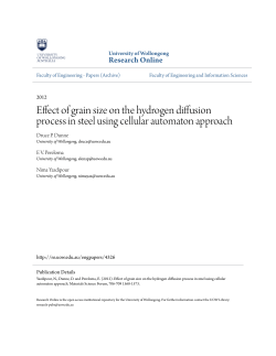 Effect of grain size on the hydrogen diffusion