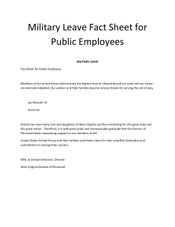 Military Leave Fact Sheet for Public Employees