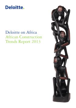 Deloitte on Africa African Construction Trends Report 2013
