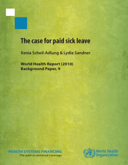 Sick Leave - World Health Organization