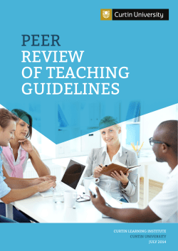 peer review of teaching guidelines