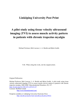 A pilot study using tissue velocity ultrasound imaging (TVI) to assess