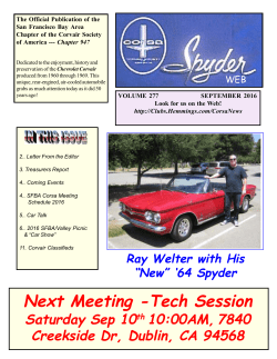 Next Meeting -Tech Session