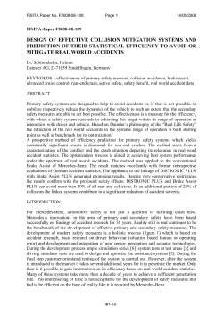 DESIGN OF EFFECTIVE COLLISION MITIGATION SYSTEMS AND