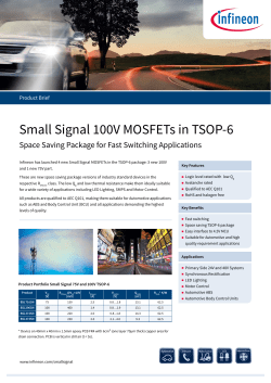 Product Brief Small Signal MOSFETs 75V 100V in TSOP