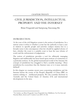 civil jurisdiction, intellectual property and the internet