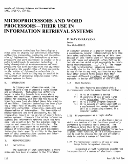 MICROPROCESSORS AND WORD PROCESSORS