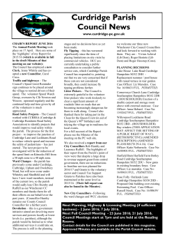 June 2016 - Curdridge Parish Council
