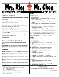 Classroom News Nov 28