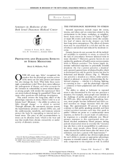 Protective and Damaging Effects of Stress Mediators