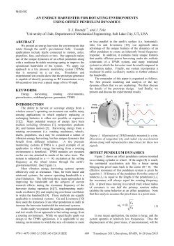 an energy harvester for rotating environments using offset
