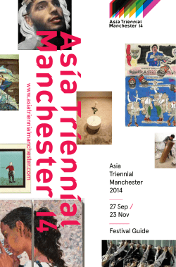 Asia Triennial Manchester 2014 27 Sep / 23 Nov Festival Guide