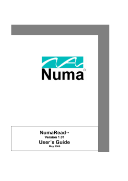 NumaRead™ User`s Guide