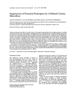 Suppression of Potential Pathogens by a Defined Colonic Microflora