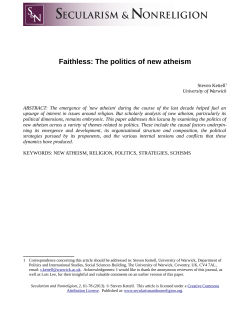 Faithless: The politics of new atheism