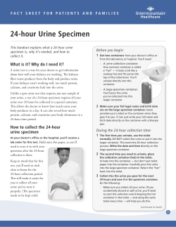 24-hour Urine Specimen - Intermountain Healthcare