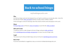 Back to school bingo - MyFreeBingoCards.com