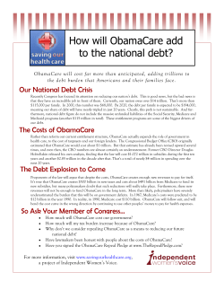How will ObamaCare add to the national debt?