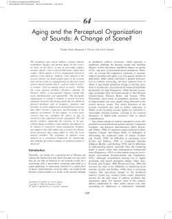 Aging and the Perceptual Organization of Sounds: A Change of