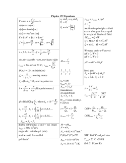 Physics 122 Equations-Knight