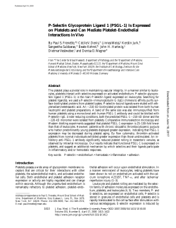 P-Selectin Glycoprotein Ligand 1 (PSGL-1) Is Expressed on