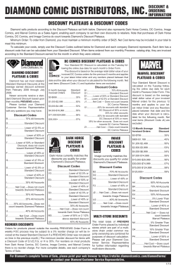 diamond comic distributors, inc. discount