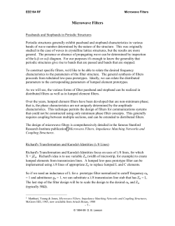 Microwave Filters - University of San Diego