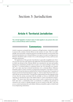 Section 3: Jurisdiction - United States Institute of Peace