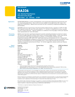 Petrothene&reg; Low Density Polyethylene Film Extrusion Grade Melt