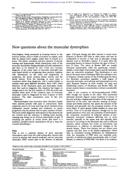 New questions about the muscular dystrophies