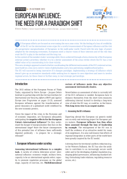 european influence: the need for a paradigm shift