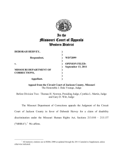 Hervey v. Missouri Department of Corrections