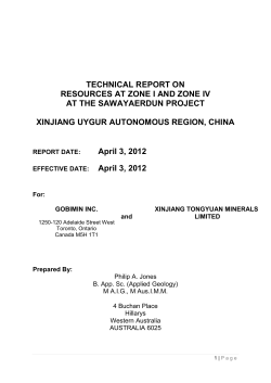 Updated NI 43-101 Technical Report on