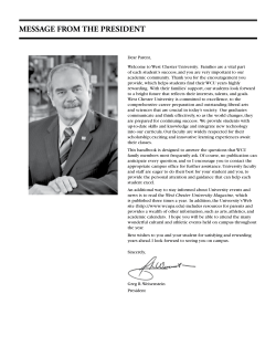 message from the president