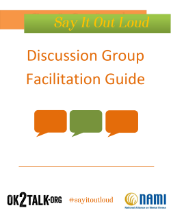 Discussion Group Facilitation Guide